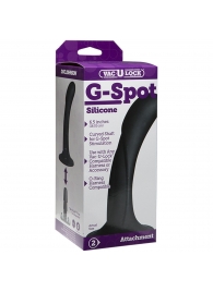 Черная изогнутая насадка Vac-U-Lock G-Spot - 16,5 см. - Doc Johnson - купить с доставкой в Миассе