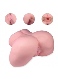 Реалистичный мастурбатор-полуторс с 2 рабочими отверстиями - S-HANDE - в Миассе купить с доставкой