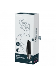 Черный мастурбатор с вибрацией Power Masturbator - Satisfyer - в Миассе купить с доставкой