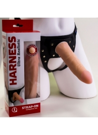 Страпон Харнесс из трусиков и насадки-фаллоса - 17,5 см. - LOVETOY (А-Полимер) - купить с доставкой в Миассе