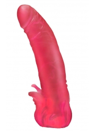 Розовая насадка для страпона с клиторальными лепестками - 18,5 см. - LOVETOY (А-Полимер) - купить с доставкой в Миассе