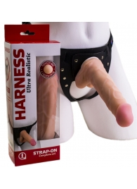 Страпон Harness из двух предметов: регулируемые трусики и насадка-фаллос - 17,5 см. - LOVETOY (А-Полимер) - купить с доставкой в Миассе