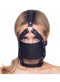 Черный намордник с кляпом-шаром Head Harness With A Gag - Orion - купить с доставкой в Миассе