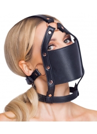 Черный намордник с кляпом-шаром Head Harness With A Gag - Orion - купить с доставкой в Миассе