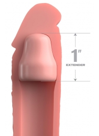 Телесная насадка-удлинитель 1 Inch Silicone X-tension - 17,8 см. - Pipedream - в Миассе купить с доставкой