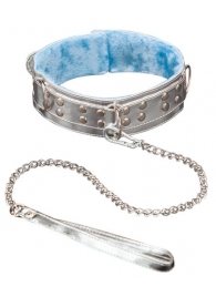 Серебристый ошейник из искусственной кожи - Sitabella - купить с доставкой в Миассе