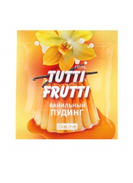 Пробник гель-смазки Tutti-frutti со вкусом ванильного пудинга - 4 гр. - Биоритм - купить с доставкой в Миассе