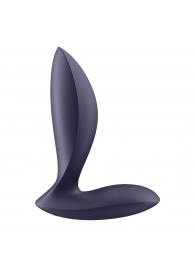 Фиолетовый анальный вибростимулятор Power Plug - Satisfyer - в Миассе купить с доставкой