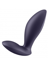 Фиолетовый анальный вибростимулятор Power Plug - Satisfyer - в Миассе купить с доставкой