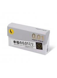 Презервативы Sagami Original 0.02 L-size увеличенного размера - 5 шт. - Sagami - купить с доставкой в Миассе