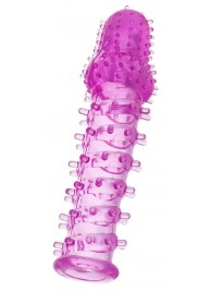 Фиолетовая насадка, удлиняющая половой член, BIG BOY - 13,5 см. - Toyfa Basic - в Миассе купить с доставкой