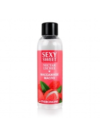 Массажное масло Sexy Sweet Nectar Lychee с феромонами и ароматом личи - 75 мл. - Биоритм - купить с доставкой в Миассе