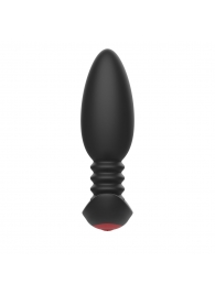 Черная анальная вибропробка Anal Vibrator с пультом ДУ - 13,5 см. - I-MOON