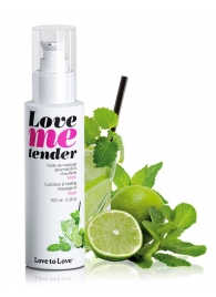 Съедобное согревающее массажное масло Love Me Tender Mojito с ароматом мохито - 100 мл. - Love to Love - купить с доставкой в Миассе