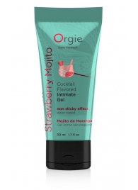 Съедобный интимный гель Orgie Lube Tube Cocktail Strawberry Mojito - 50 мл. - ORGIE - купить с доставкой в Миассе