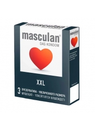 Презервативы увеличенного размера Masculan XXL - 3 шт. - Masculan - купить с доставкой в Миассе