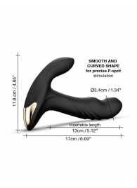 Черный вибромассажер простаты Multi P-Joy с 3 моторами - Dorcel - в Миассе купить с доставкой