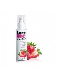 Съедобное согревающее массажное масло Love Me Tender Strawberry с ароматом клубники - 100 мл. - Love to Love - купить с доставкой в Миассе