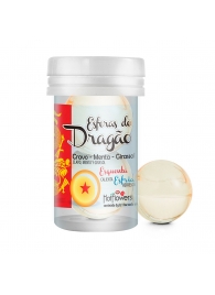 Интимный гель Esferas do Dragao Hot Ball с охлаждающе-разогревающим эффектом (2 шарика по 3 гр.) - HotFlowers - купить с доставкой в Миассе