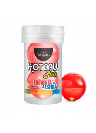 Лубрикант на масляной основе Hot Ball Plus с охлаждающе-разогревающим эффектом (2 шарика по 3 гр.) - HotFlowers - купить с доставкой в Миассе