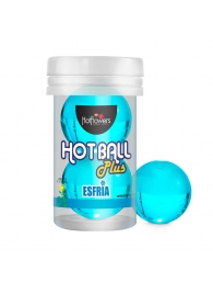 Лубрикант на масляной основе Hot Ball Plus с охлаждающим эффектом (2 шарика по 3 гр.) - HotFlowers - купить с доставкой в Миассе
