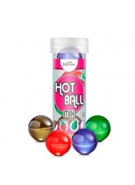 Ароматизированный лубрикант Hot Ball Mix на масляной основе (4 шарика по 3 гр.) - HotFlowers - купить с доставкой в Миассе