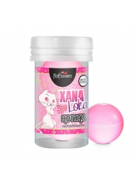 Лубрикант на силиконовой основе с эффектом вибрации Xana Loka Hot Ball (2 шарика по 3 гр.) - HotFlowers - купить с доставкой в Миассе