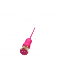 Розовый тонкий стимулятор Nipple Vibrator - 23 см. - I-MOON - купить с доставкой в Миассе