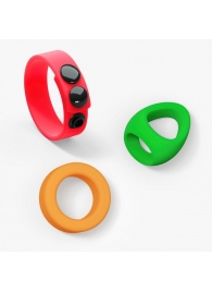 Набор из 3 разноцветных эрекционных колец Kit Neon Ring - Love to Love - в Миассе купить с доставкой