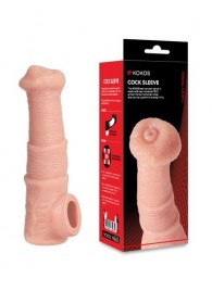 Телесная фантазийная насадка на член Cock Sleeve Size M - KOKOS - в Миассе купить с доставкой
