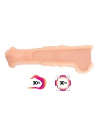 Телесная фантазийная насадка на член Cock Sleeve Size L - KOKOS - в Миассе купить с доставкой