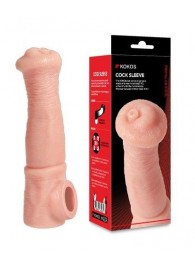 Телесная фантазийная насадка на член Cock Sleeve Size L - KOKOS - в Миассе купить с доставкой