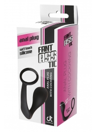 Черное эрекционное кольцо с анальной пробкой Anal Plug With Cockring - Dream Toys - в Миассе купить с доставкой