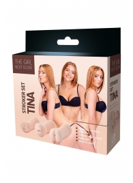 Набор из 3 мастурбаторов The Girl Next Door Tina - Dream Toys - в Миассе купить с доставкой