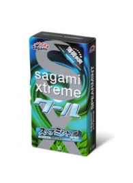 Презервативы Sagami Xtreme Mint с ароматом мяты - 10 шт. - Sagami - купить с доставкой в Миассе
