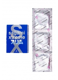 Розовые презервативы Sagami Xtreme FEEL FIT 3D - 3 шт. - Sagami - купить с доставкой в Миассе