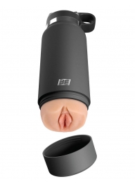 Серый мастурбатор в виде бутылки F*ck Flask - Pipedream - в Миассе купить с доставкой