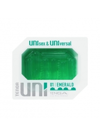 Зеленый мастурбатор-стимулятор Tenga Uni Emerald - Tenga - в Миассе купить с доставкой