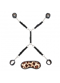 Леопардовая фиксация на матрас для рук и ног Classic Bedspreader - Lux Fetish - купить с доставкой в Миассе
