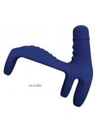 Синяя вибронасадка на пенис Vibrating Penis Sling - Baile - в Миассе купить с доставкой