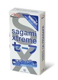 Презервативы Sagami Xtreme Ultrasafe с двойным количеством смазки - 10 шт. - Sagami - купить с доставкой в Миассе