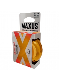 Презервативы анатомической формы Maxus Sensual - 3 шт. - Maxus - купить с доставкой в Миассе