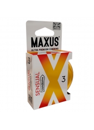 Презервативы анатомической формы Maxus Sensual - 3 шт. - Maxus - купить с доставкой в Миассе