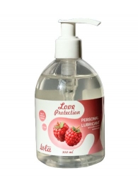 Лубрикант на водной основе Love Protection Raspberry с ароматом малины - 300 мл. - Lola Games - купить с доставкой в Миассе