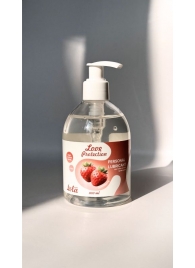 Лубрикант на водной снове Love Protection Strawberry с ароматом клубники - 300 мл. - Lola Games - купить с доставкой в Миассе