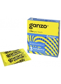 Классические презервативы с обильной смазкой Ganzo Classic - 3 шт. - Ganzo - купить с доставкой в Миассе