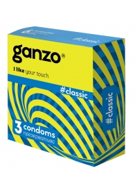 Классические презервативы с обильной смазкой Ganzo Classic - 3 шт. - Ganzo - купить с доставкой в Миассе