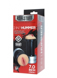 Двусторонний мастурбатор REALSTUFF 2 IN 1 HUMMER MOUTH   VAGINA - ротик и вагина - Dream Toys - в Миассе купить с доставкой
