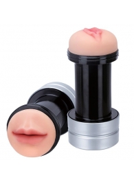 Двусторонний мастурбатор REALSTUFF 2 IN 1 HUMMER MOUTH   VAGINA - ротик и вагина - Dream Toys - в Миассе купить с доставкой