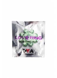 Зеленое эрекционное кольцо-цветок - Toyfa Basic - в Миассе купить с доставкой